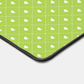 LIME GREEN MIT ZEITIGEN WEISSEN HERZEN SCHREIBTISCHUNTERLAGE (Ecke)
