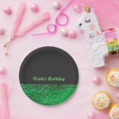 Lime Green Modern Glam Sequins Chic Party Pappteller (Party)