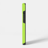 Lime Green Modern Monogram iPhone Hülle (Linke Seite)