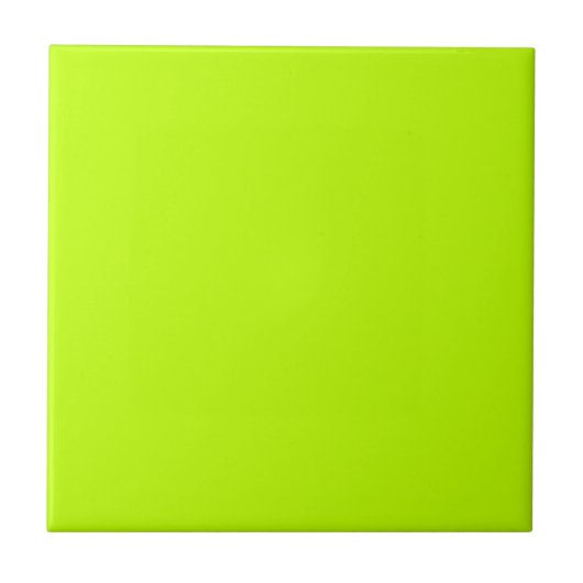 Lime Green Monochrome Minimalistisch Spring & Summ Fliese (Vorderseite)
