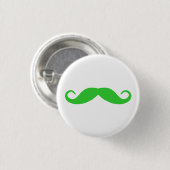 Lime Green Mustache Button (Vorne & Hinten)