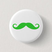 Lime Green Mustache Button (Vorderseite)