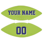 LIME GREEN NAVY and WHITE Custom Football (Paneele)