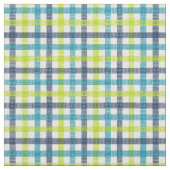 Lime Green, Navy und Türkis Blue Kariert Stoff (Muster)