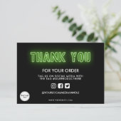 Lime Green Neon Sign Vielen Dank, Media Insert (Stehend Vorderseite)