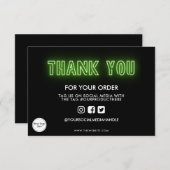 Lime Green Neon Sign Vielen Dank, Media Insert (Vorne/Hinten)