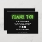 Lime Green Neon Sign Vielen Dank, Media Insert (Vorne/Hinten)