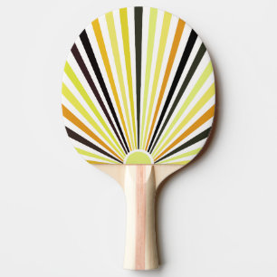 Lime Green orange und schwarz Streifen Tischtennis Schläger