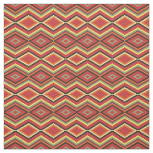 Lime Green Orange Yellow Black Ethnic Look Stoff