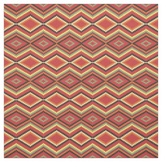 Lime Green Orange Yellow Black Ethnic Look Stoff (Muster)