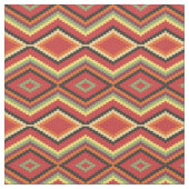 Lime Green Orange Yellow Black Ethnic Look Stoff (Nahaufnahme)