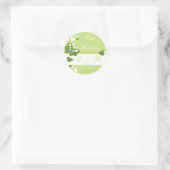 Lime Green Our Wedding Monogram Sticker (Tasche)