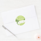 Lime Green Our Wedding Monogram Sticker (Umschlag)