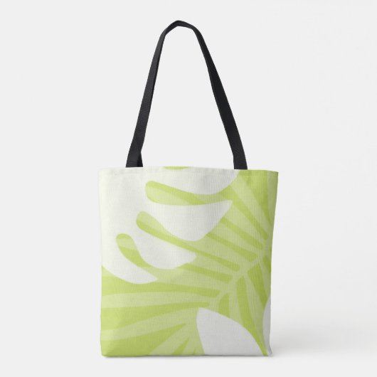 Lime Green Palm Verlasst Tasche (Rückseite)