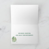 Lime Green Parrot Happy Retirement Gruß Karte (Innenseite)