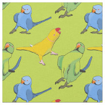 Lime Green Parrot Lingful Indian Ringneck Pattern