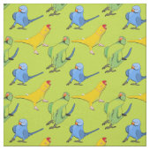 Lime Green Parrot Lingful Indian Ringneck Pattern Stoff (Muster)