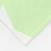 Lime Green Pastel & White Star Design Fleecedecke (Ecke)