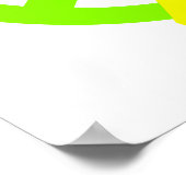 Lime Green Peace & Ribbon Poster (Ecke)