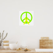 Lime Green Peace & Ribbon Poster (Küche)