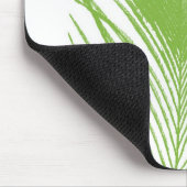 Lime Green Peacock Feather Mousepad (Ecke)