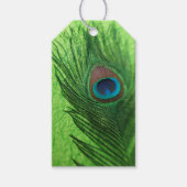 Lime Green Peacock Geschenkanhänger (Vorderseite)