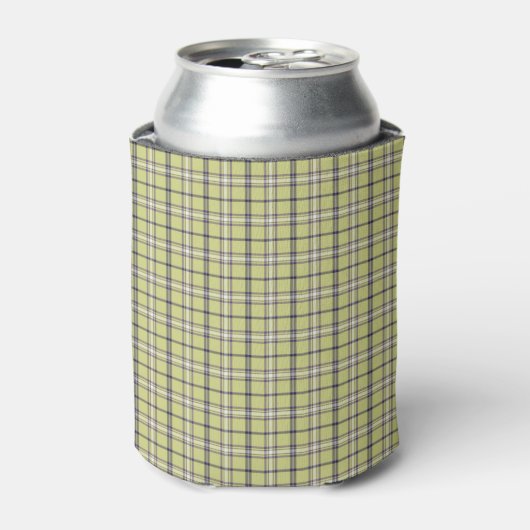 Lime Green Plaid Classic Pattern Retro Dosenkühler (Kanne Vorderseite)