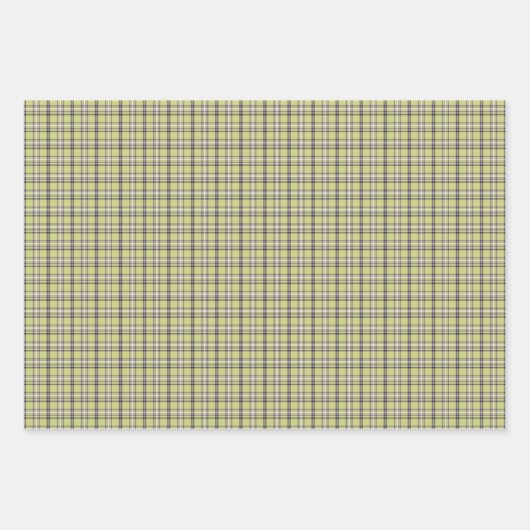 Lime Green Plaid Classic Pattern Retro Geschenkpapier Set (Vorderseite 2)
