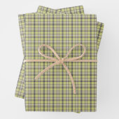 Lime Green Plaid Classic Pattern Retro Geschenkpapier Set (Beispiel)