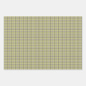 Lime Green Plaid Classic Pattern Retro Geschenkpapier Set (Vorderseite)