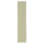 Lime Green Plaid Classic Pattern Table Runner Kurzer Tischläufer (Vorderseite)