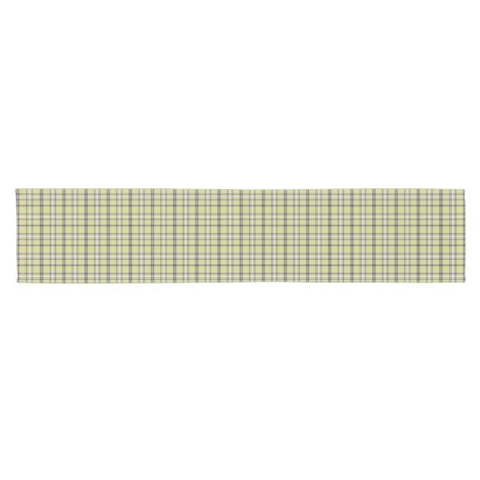 Lime Green Plaid Classic Pattern Table Runner Kurzer Tischläufer (Horizontal)