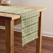 Lime Green Plaid Classic Pattern Table Runner Kurzer Tischläufer (Beispiel)