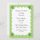 Lime Green Polka Dot Einladung (Vorderseite)