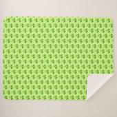 Lime Green Polka Dot Fraktal Sherpadecke (Vorderseite (Horizontal))
