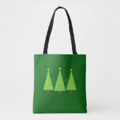 Lime Green Polka Dot Moderne Weihnachtsbaum Tasche (Vorderseite)
