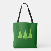 Lime Green Polka Dot Moderne Weihnachtsbaum Tasche (Rückseite)