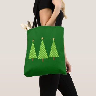 Lime Green Polka Dot Moderne Weihnachtsbaum Tasche