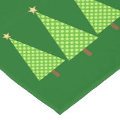 Lime Green Polka Dot Moderner Christbaum Kurz T Kurzer Tischläufer (Ecke)