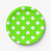 Lime green polka dots for the spring plate pappteller (Vorderseite)