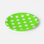 Lime green polka dots for the spring plate pappteller (Schrägansicht)