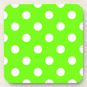 Lime green polka dots nail design for the spring untersetzer