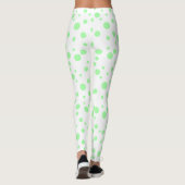Lime Green Polka Dotted Leggings (Rückseite)