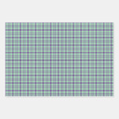 Lime Green Purple Plaid Classic Pattern Geschenkpapier Set (Vorderseite 3)