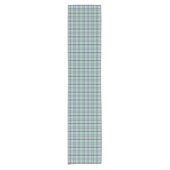 Lime Green Purple Plaid Classic Pattern Kurzer Tischläufer (Vorderseite)