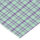 Lime Green Purple Plaid Classic Pattern Kurzer Tischläufer (Ecke)