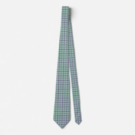 Lime Green Purple Plaid Classic Pattern Neck Tie Krawatte