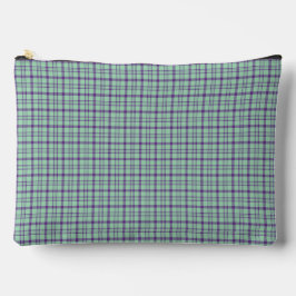 Lime Green Purple Plaid Classic Pattern Zubehörtasche