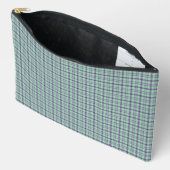 Lime Green Purple Plaid Classic Pattern Zubehörtasche (Offen)