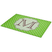 Lime Green Quarterfolie Latti Glas Cutting Board Schneidebrett (Ecke)